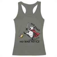 Funny Opossum Warrior Political Gift Racerback Tank Top No Kings No Wars No Ice