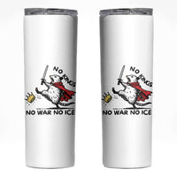 Funny Opossum Warrior Political Gift Skinny Tumbler No Kings No Wars No Ice