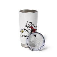 Funny Opossum Warrior Political Gift Tumbler Cup No Kings No Wars No Ice