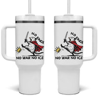 Funny Opossum Warrior Political Gift Tumbler With Handle No Kings No Wars No Ice