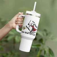 Funny Opossum Warrior Political Gift Tumbler With Handle No Kings No Wars No Ice