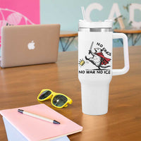 Funny Opossum Warrior Political Gift Tumbler With Handle No Kings No Wars No Ice