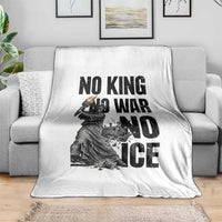 Statue Of Liberty Freedom Protest Throw Blanket No Kings No Wars No Ice