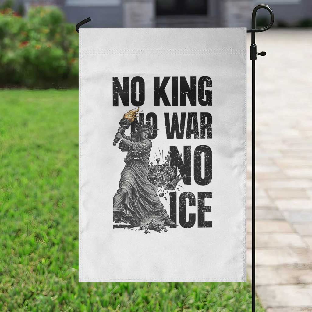 Statue Of Liberty Freedom Protest Garden Flag No Kings No Wars No Ice