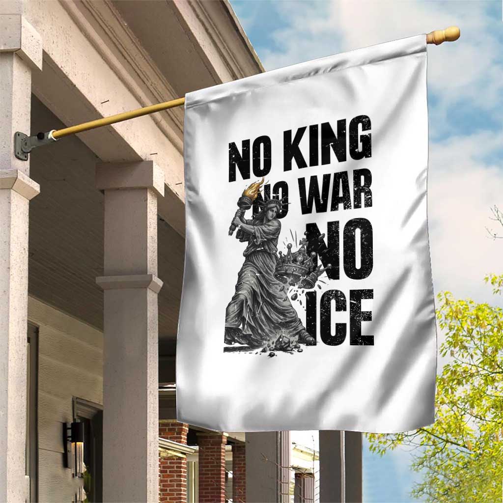 Statue Of Liberty Freedom Protest Garden Flag No Kings No Wars No Ice