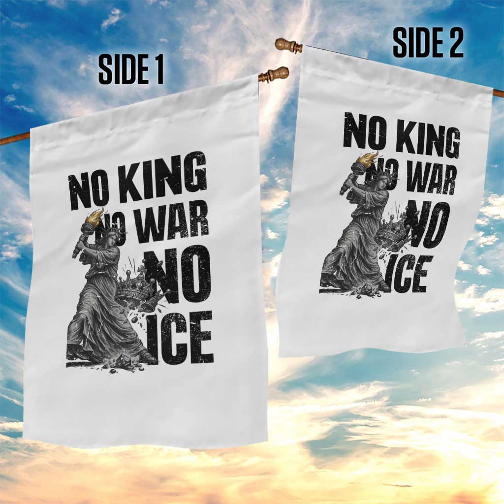 Statue Of Liberty Freedom Protest Garden Flag No Kings No Wars No Ice