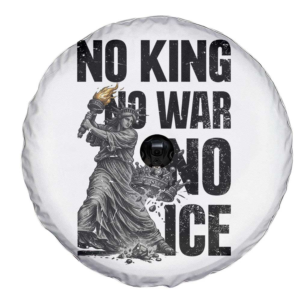 Statue Of Liberty Freedom Protest Spare Tire Cover No Kings No Wars No Ice