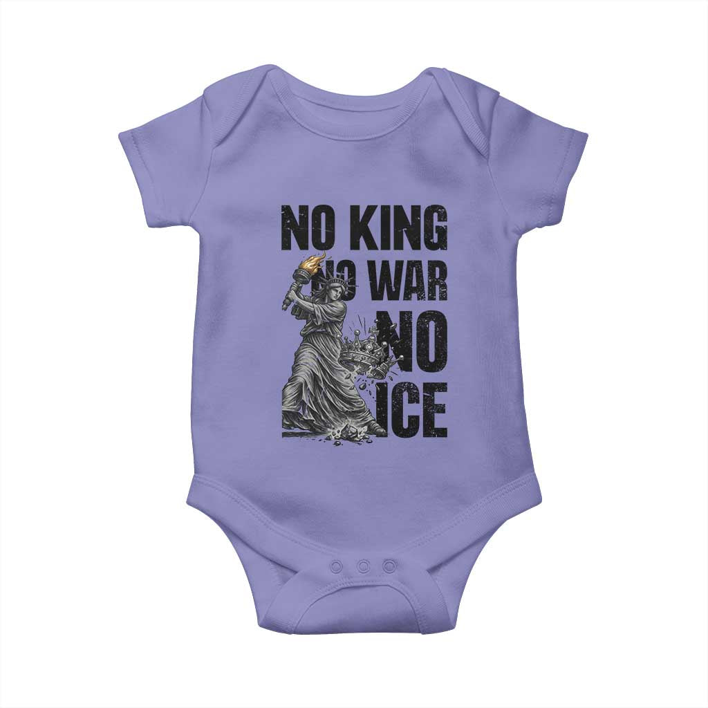 Statue Of Liberty Freedom Protest Baby Onesie No Kings No Wars No Ice