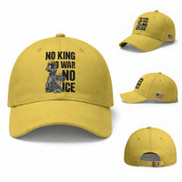 Statue Of Liberty Freedom Protest Baseball Cap No Kings No Wars No Ice