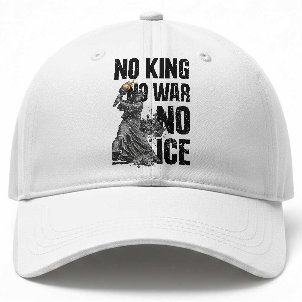 Statue Of Liberty Freedom Protest Baseball Cap No Kings No Wars No Ice