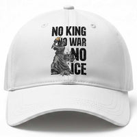 Statue Of Liberty Freedom Protest Baseball Cap No Kings No Wars No Ice