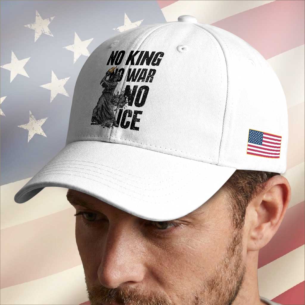Statue Of Liberty Freedom Protest Baseball Cap No Kings No Wars No Ice