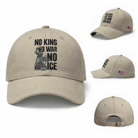 Statue Of Liberty Freedom Protest Baseball Cap No Kings No Wars No Ice