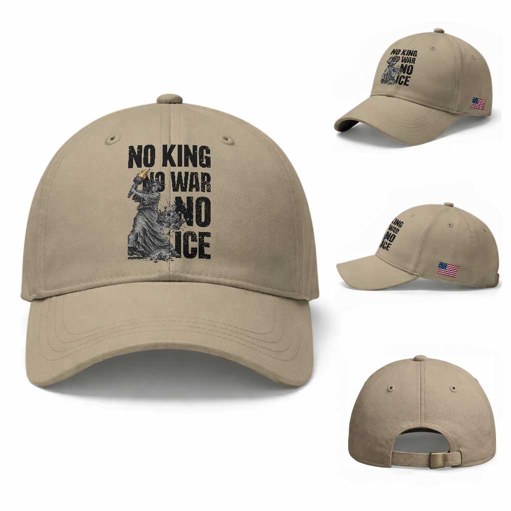 Statue Of Liberty Freedom Protest Baseball Cap No Kings No Wars No Ice