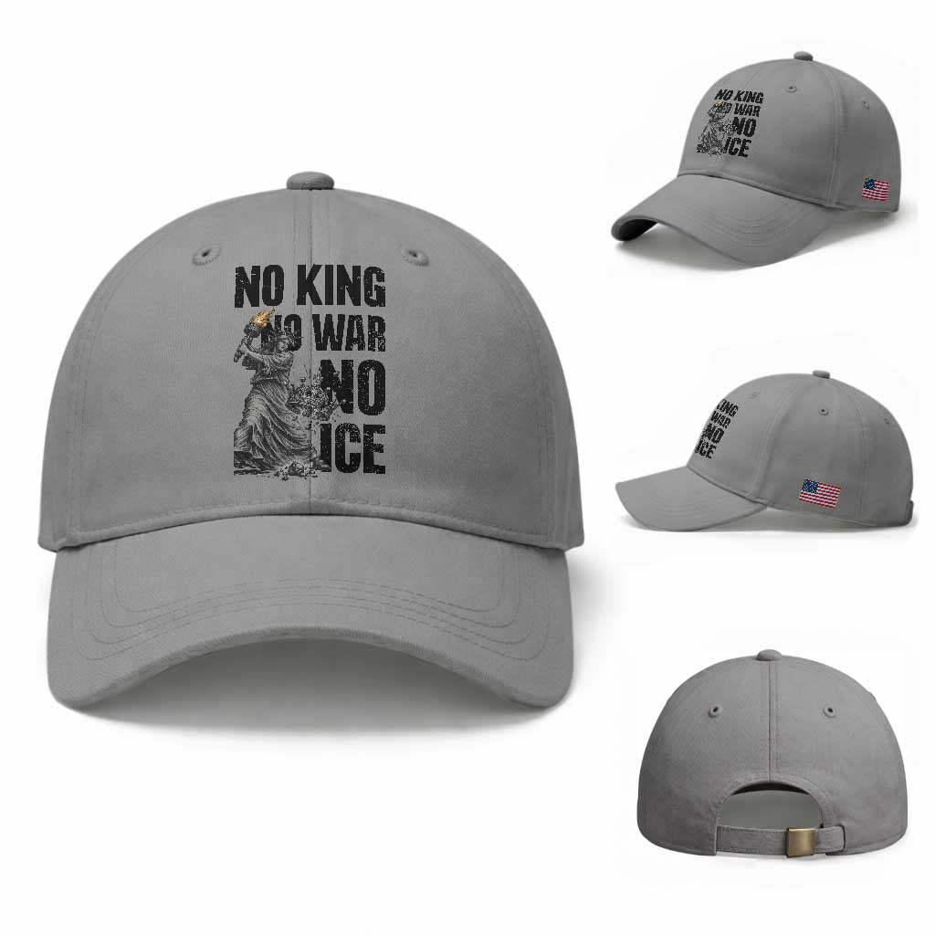 Statue Of Liberty Freedom Protest Baseball Cap No Kings No Wars No Ice