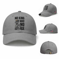 Statue Of Liberty Freedom Protest Baseball Cap No Kings No Wars No Ice
