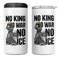 Statue Of Liberty Freedom Protest 4 in 1 Can Cooler Tumbler No Kings No Wars No Ice