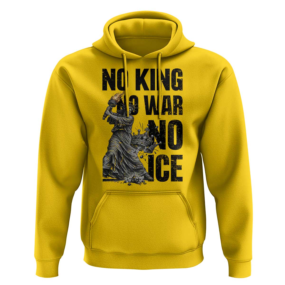 Statue Of Liberty Freedom Protest Hoodie No Kings No Wars No Ice