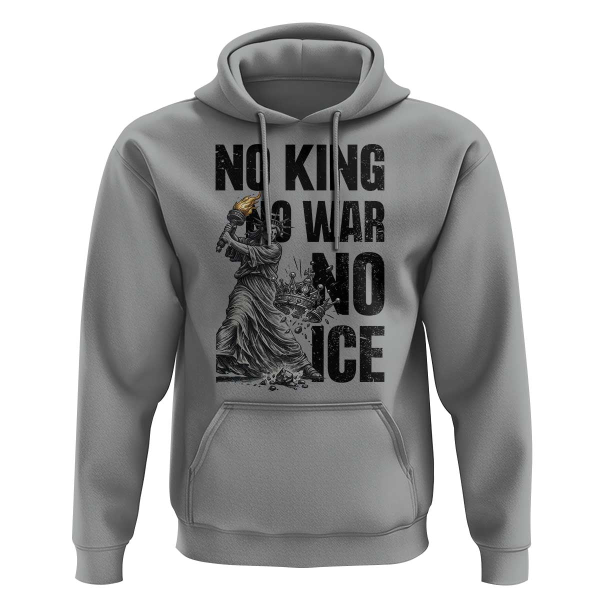 Statue Of Liberty Freedom Protest Hoodie No Kings No Wars No Ice
