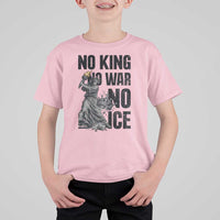Statue Of Liberty Freedom Protest T Shirt For Kid No Kings No Wars No Ice