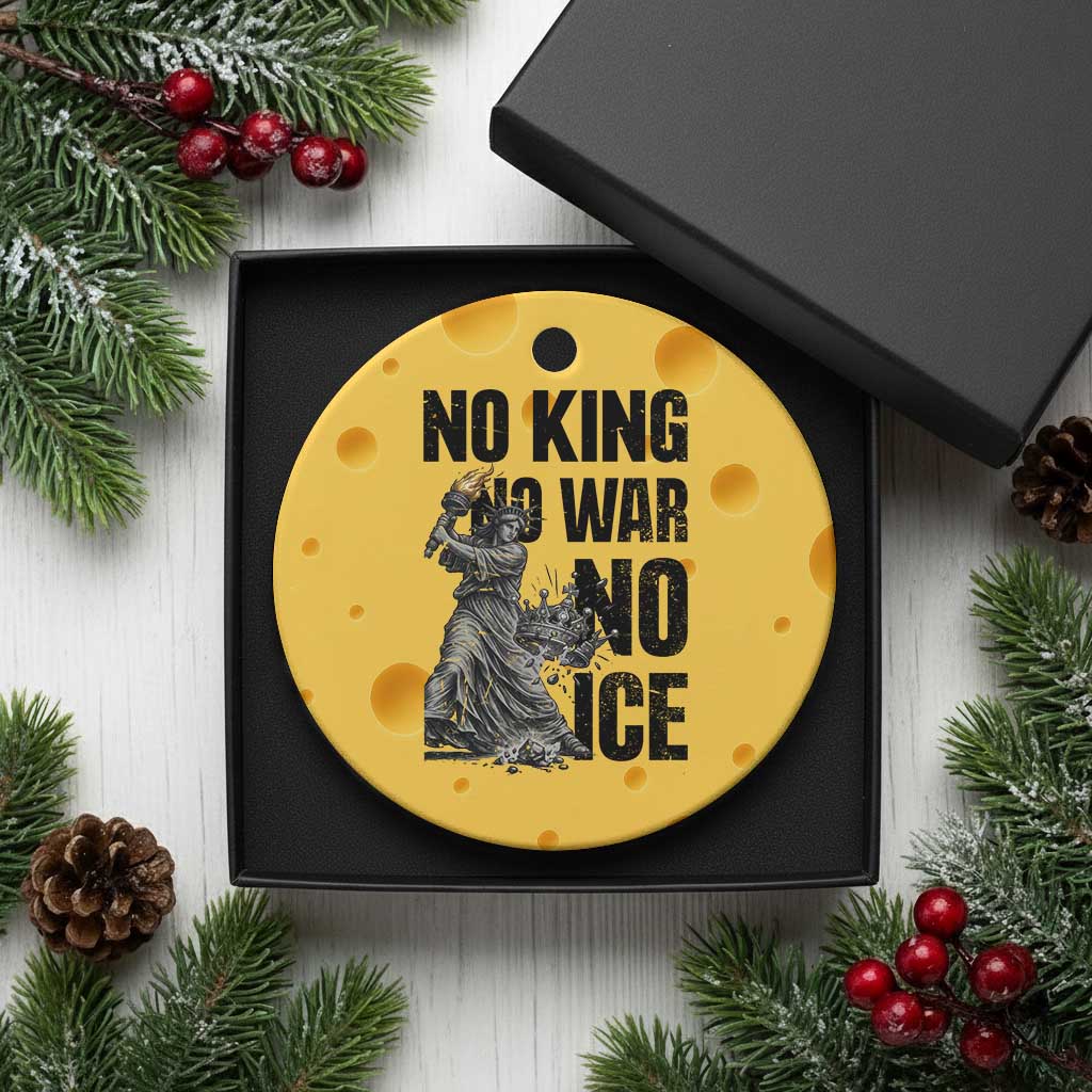 Statue Of Liberty Freedom Protest Ceramic Ornament No Kings No Wars No Ice