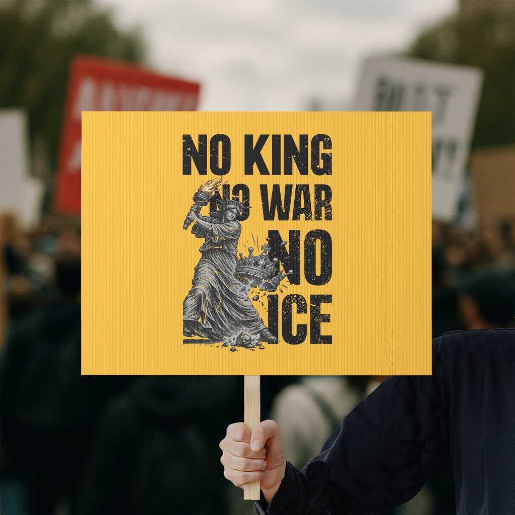 Statue Of Liberty Freedom Protest Protest Sign No Kings No Wars No Ice