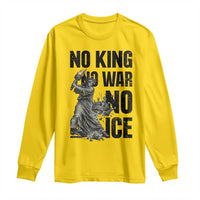 Statue Of Liberty Freedom Protest Long Sleeve Shirt No Kings No Wars No Ice