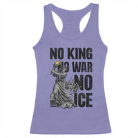 Statue Of Liberty Freedom Protest Racerback Tank Top No Kings No Wars No Ice
