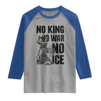 Statue Of Liberty Freedom Protest Raglan Shirt No Kings No Wars No Ice
