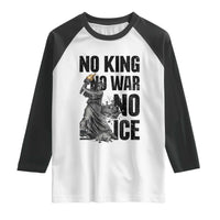 Statue Of Liberty Freedom Protest Raglan Shirt No Kings No Wars No Ice