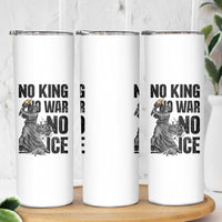 Statue Of Liberty Freedom Protest Skinny Tumbler No Kings No Wars No Ice