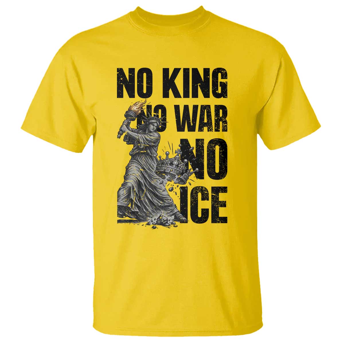 Statue Of Liberty Freedom Protest T Shirt No Kings No Wars No Ice