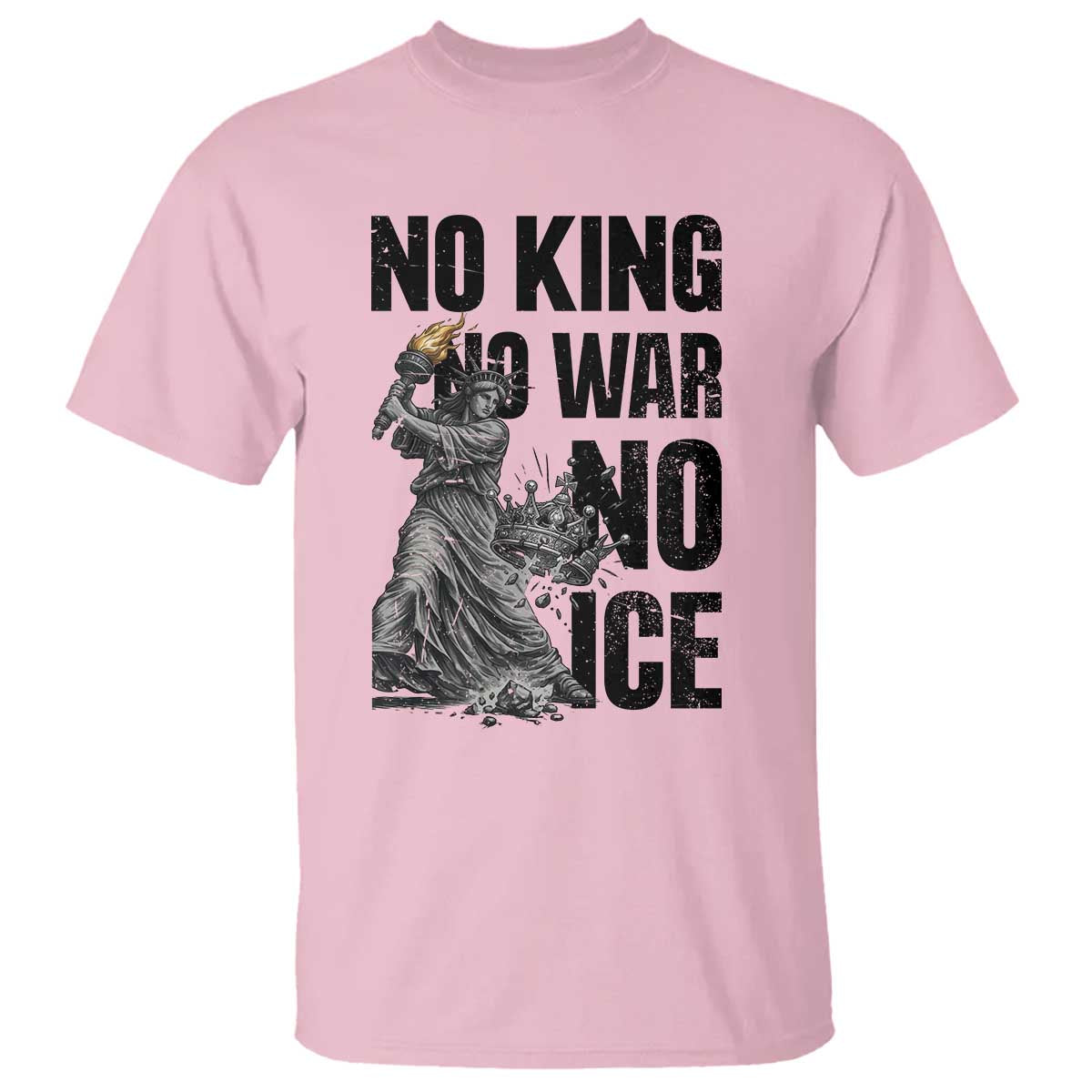 Statue Of Liberty Freedom Protest T Shirt No Kings No Wars No Ice