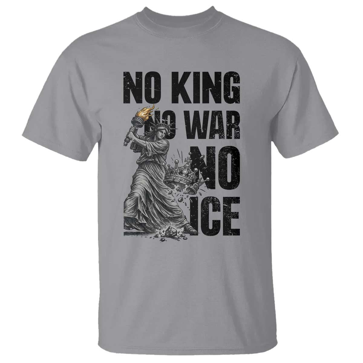 Statue Of Liberty Freedom Protest T Shirt No Kings No Wars No Ice