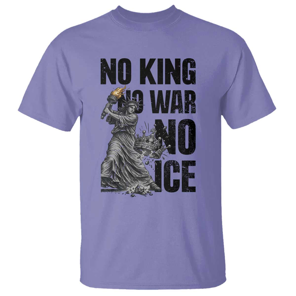 Statue Of Liberty Freedom Protest T Shirt No Kings No Wars No Ice