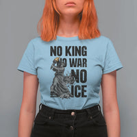 Statue Of Liberty Freedom Protest T Shirt For Women No Kings No Wars No Ice