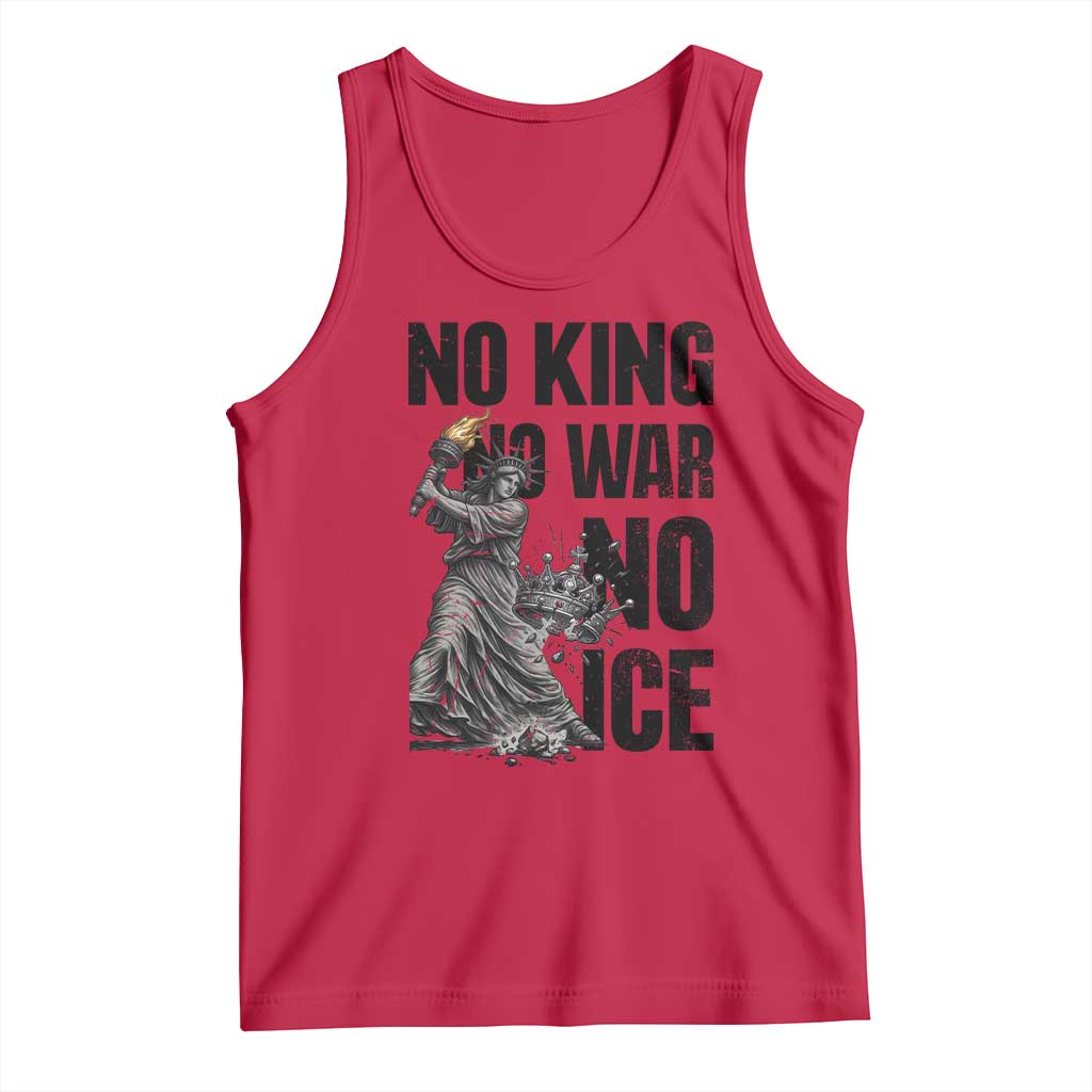 Statue Of Liberty Freedom Protest Tank Top No Kings No Wars No Ice
