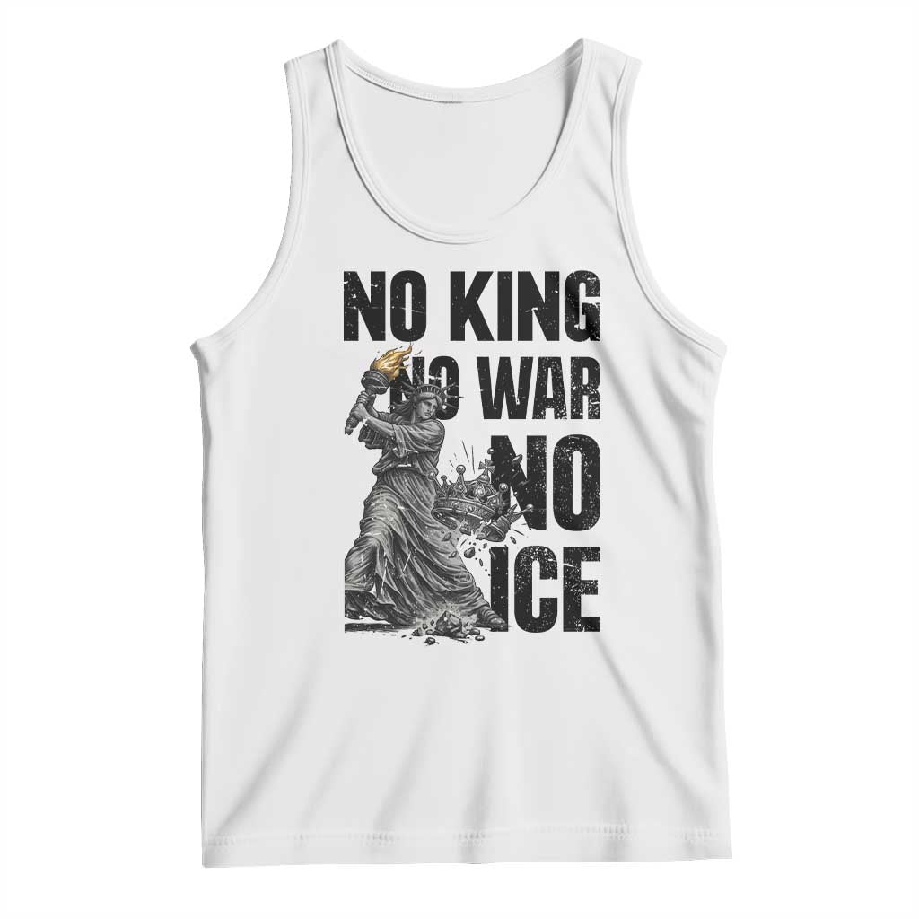 Statue Of Liberty Freedom Protest Tank Top No Kings No Wars No Ice