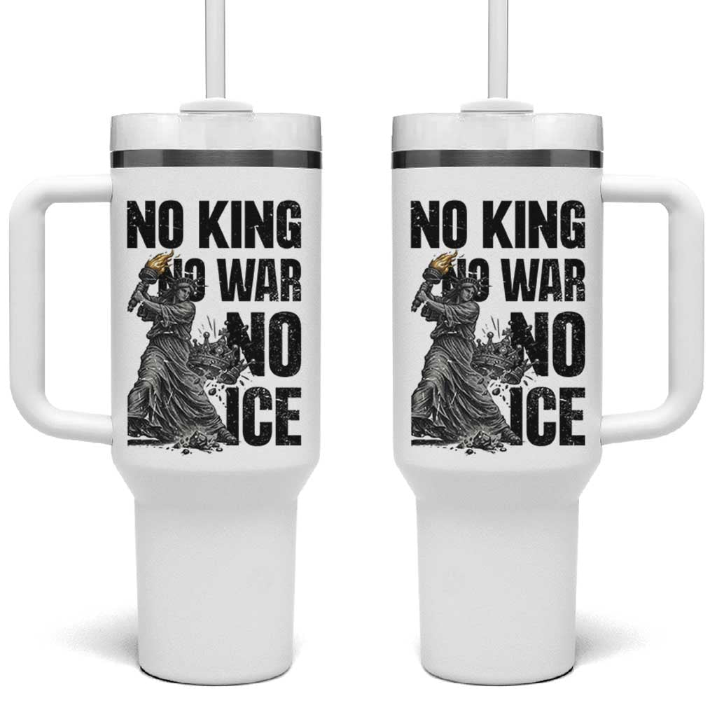 Statue Of Liberty Freedom Protest Tumbler With Handle No Kings No Wars No Ice