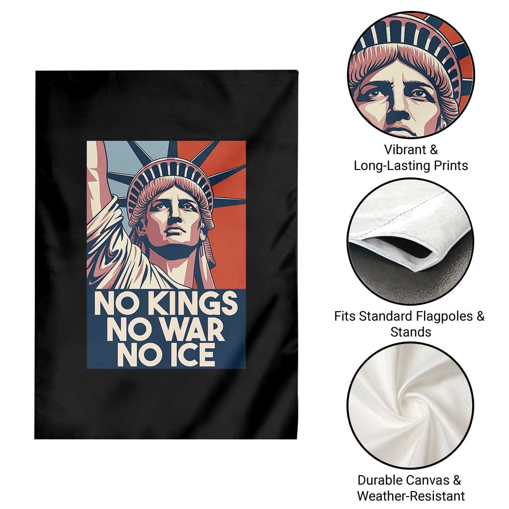 Statue Of Liberty No Kings No War No Ice Garden Flag Freedom Protest Gift