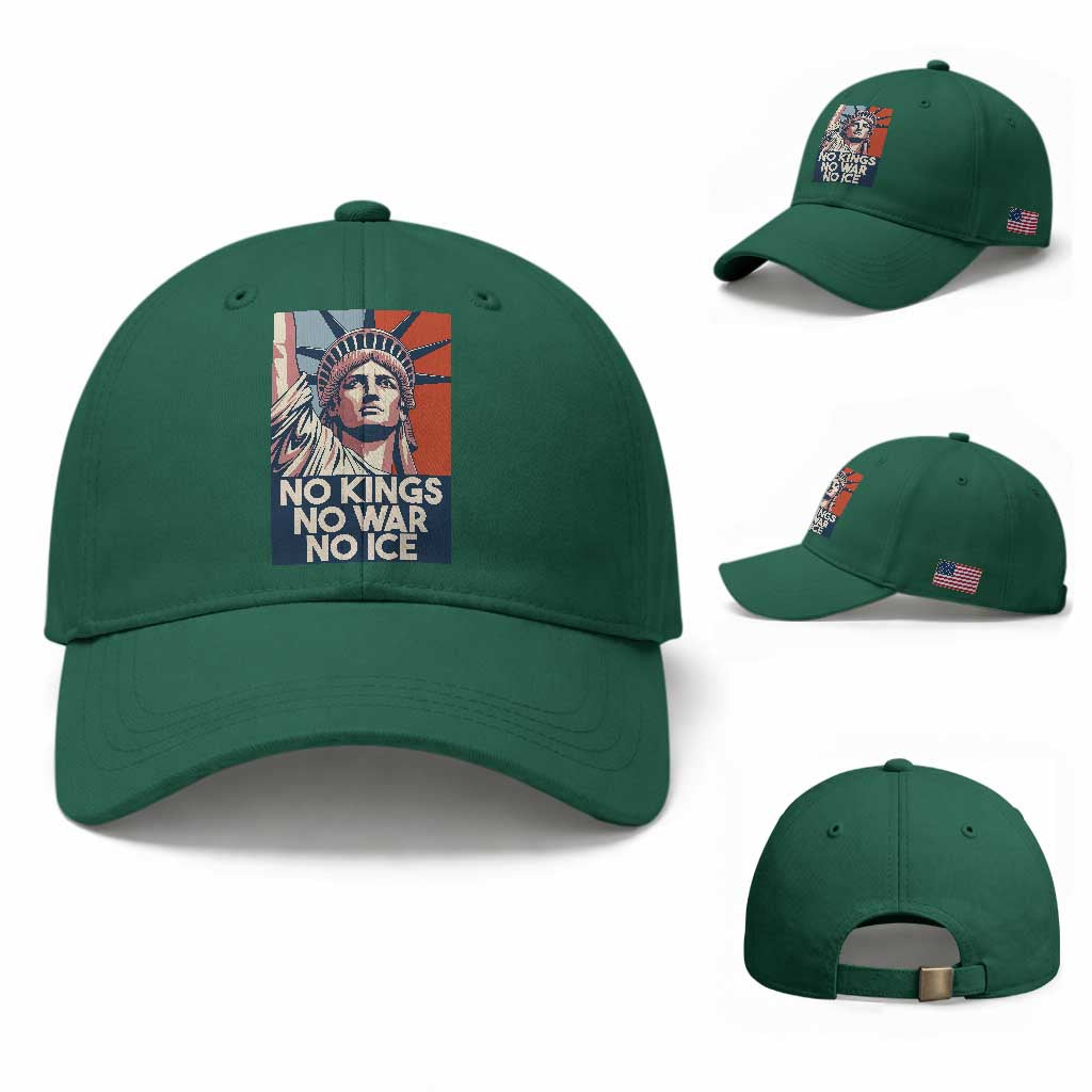 Statue Of Liberty No Kings No War No Ice Baseball Cap Freedom Protest Gift