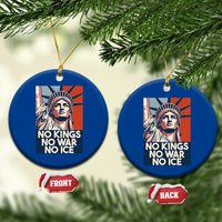 Statue Of Liberty No Kings No War No Ice Ceramic Ornament Freedom Protest Gift