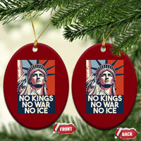 Statue Of Liberty No Kings No War No Ice Ceramic Ornament Freedom Protest Gift