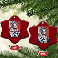 Statue Of Liberty No Kings No War No Ice Ceramic Ornament Freedom Protest Gift