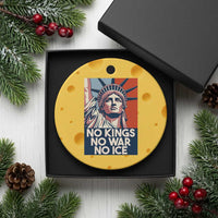 Statue Of Liberty No Kings No War No Ice Ceramic Ornament Freedom Protest Gift