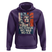 Statue Of Liberty No Kings No War No Ice Hoodie Freedom Protest Gift