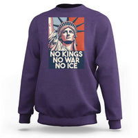 Statue Of Liberty No Kings No War No Ice Sweatshirt Freedom Protest Gift