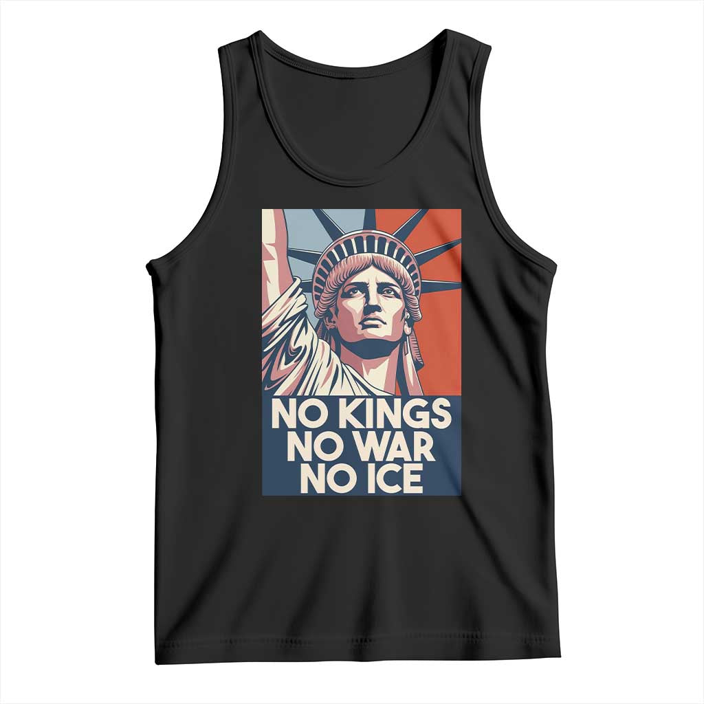 Statue Of Liberty No Kings No War No Ice Tank Top Freedom Protest Gift
