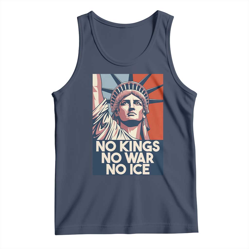 Statue Of Liberty No Kings No War No Ice Tank Top Freedom Protest Gift