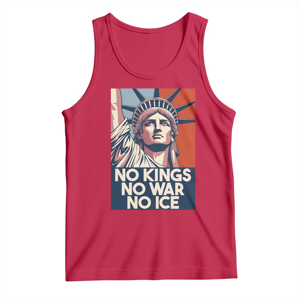 Statue Of Liberty No Kings No War No Ice Tank Top Freedom Protest Gift